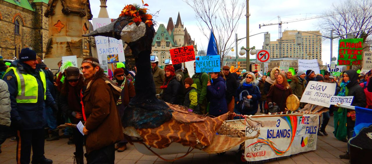 Goose at Climate March -2015Nov29